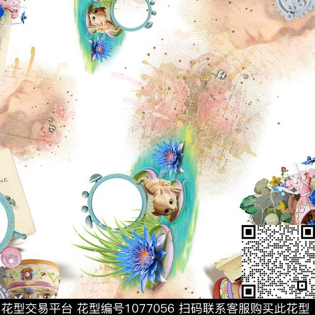 数码华亿平台小碎花花卉数码印花华亿平台下载（图片编号: 1077056） - 瓦栏（Walan）