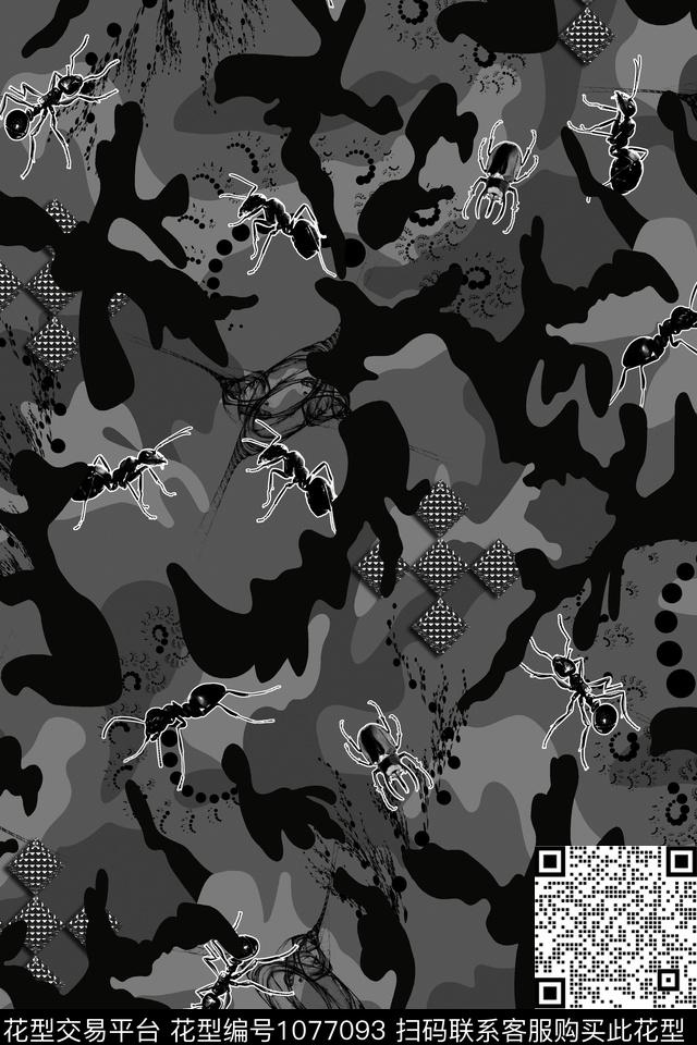 迷彩动物Fei-男装Fei-动物世界数码印花华亿平台下载（图片编号: 1077093） - 瓦栏（Walan）