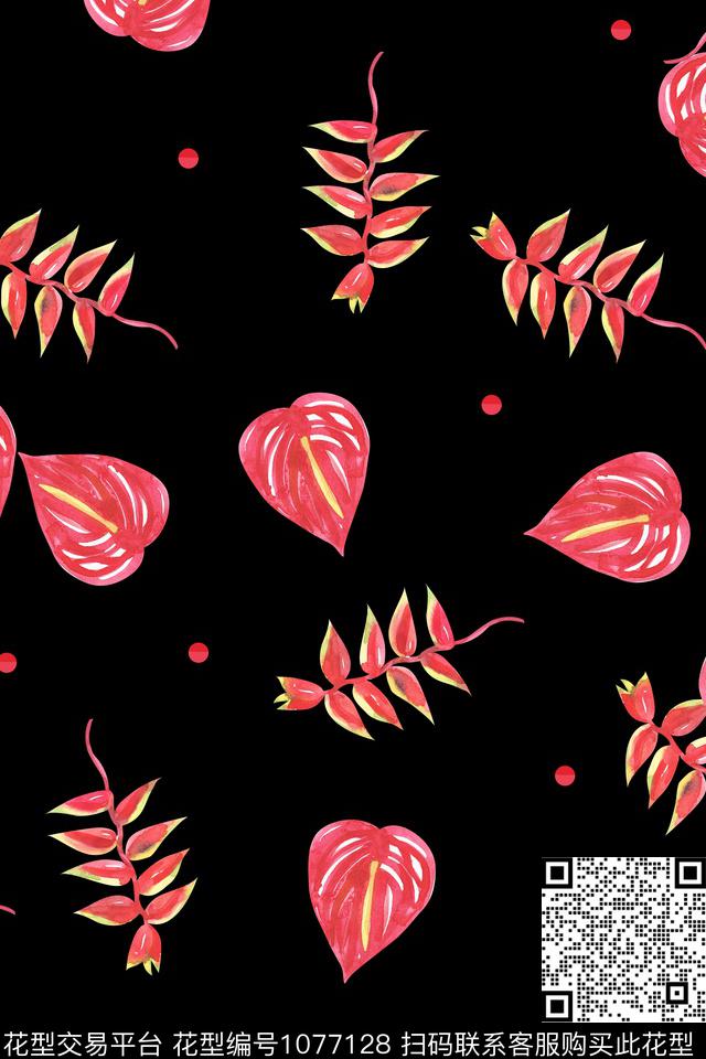 淑女定位花清爽底花卉数码印花华亿平台下载（图片编号: 1077128） - 瓦栏（Walan）
