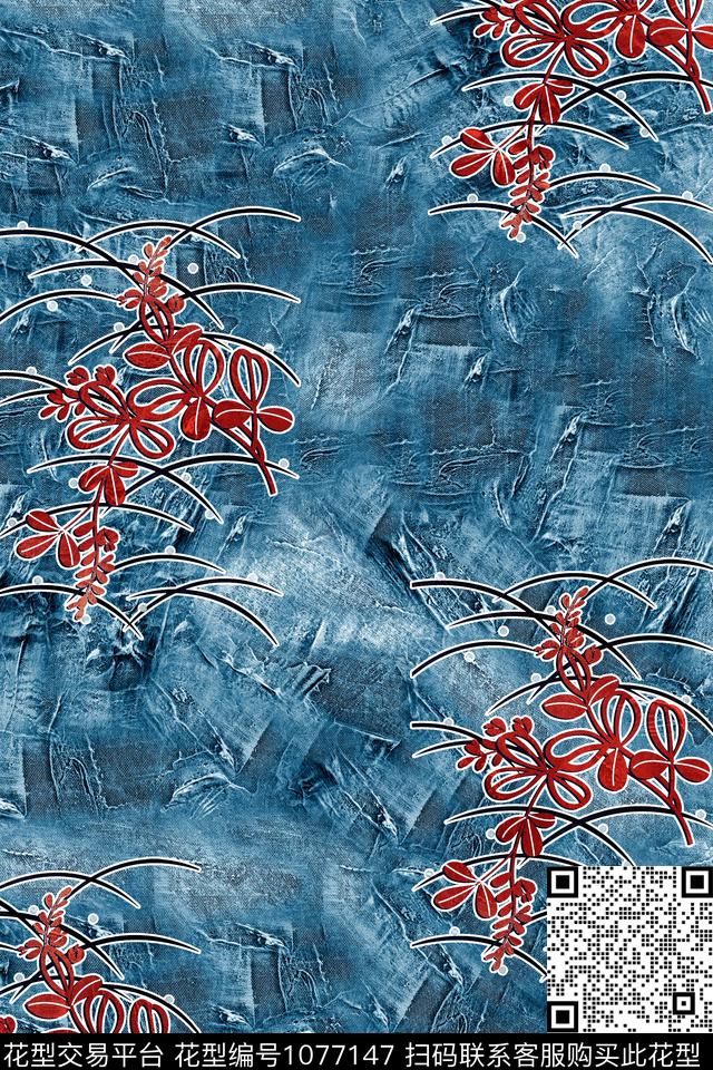 休闲纹理花纹数码印花华亿平台下载（图片编号: 1077147） - 瓦栏（Walan）