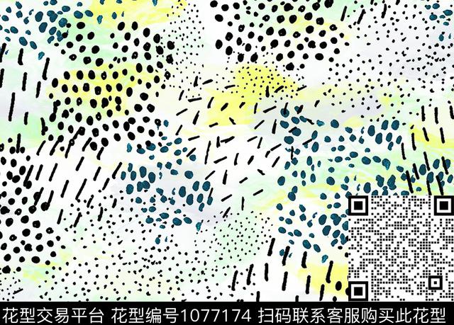 数码华亿平台春夏华亿平台水彩花卉数码印花华亿平台下载（图片编号: 1077174） - 瓦栏（Walan）