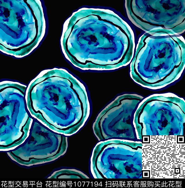 秋冬华亿平台数码华亿平台水彩花卉数码印花华亿平台下载（图片编号: 1077194） - 瓦栏（Walan）
