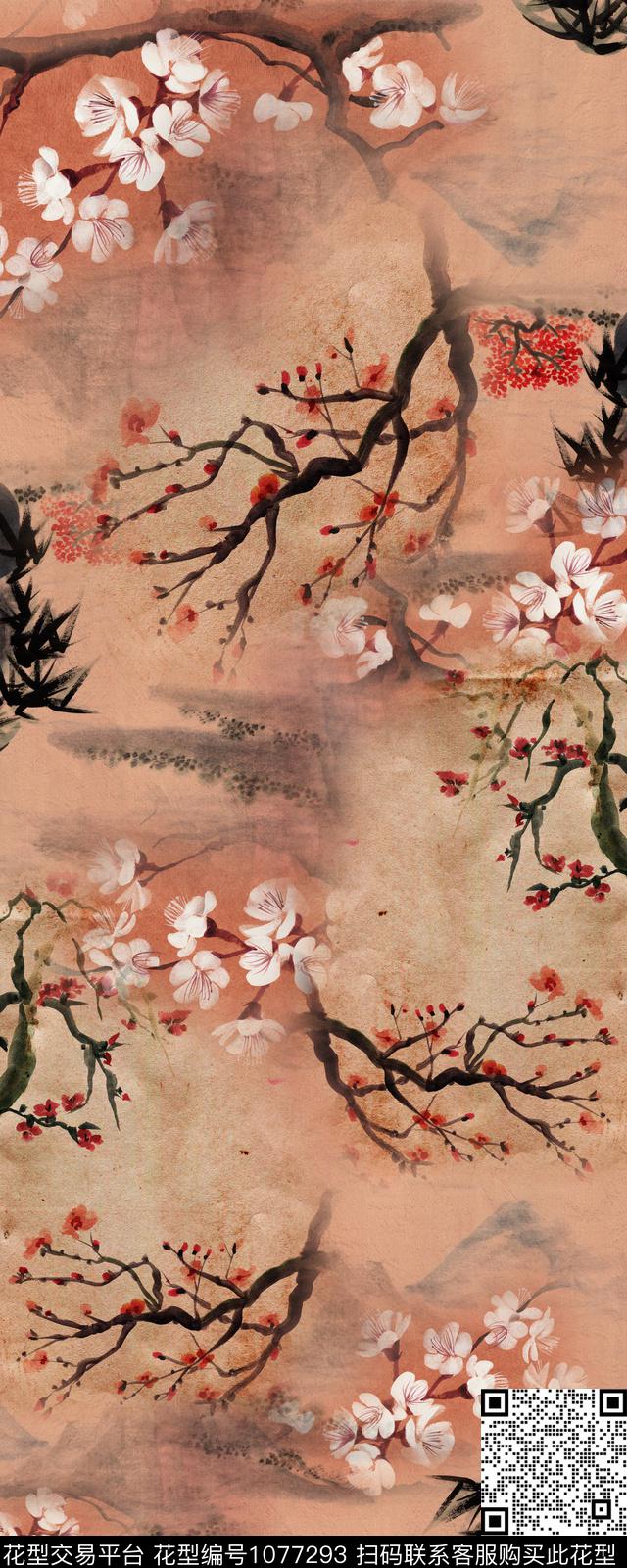 中国风民族风中老年数码印花华亿平台下载（图片编号: 1077293） - 瓦栏（Walan）