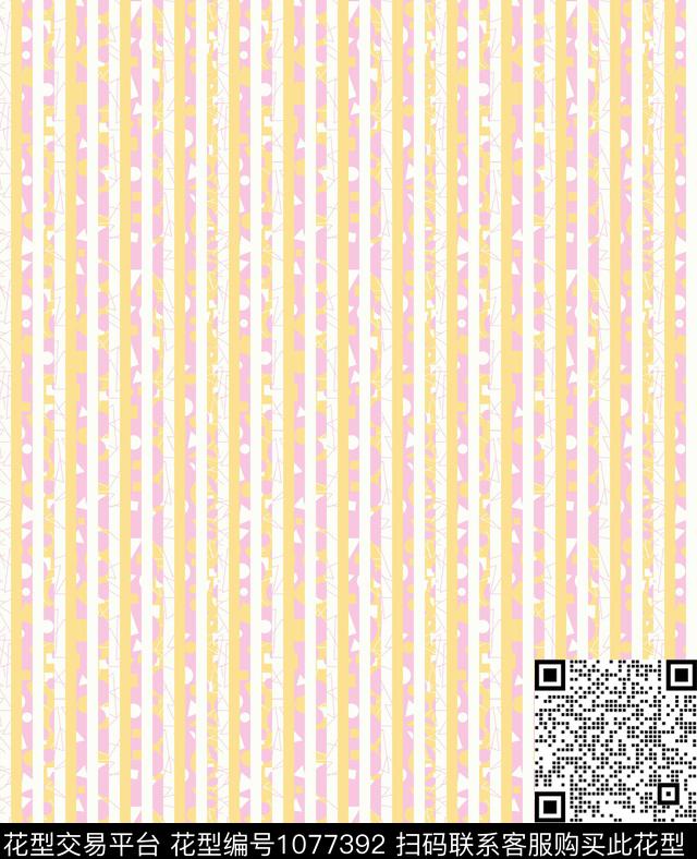 条纹几何衬衫花传统印花华亿平台下载（图片编号: 1077392） - 瓦栏（Walan）