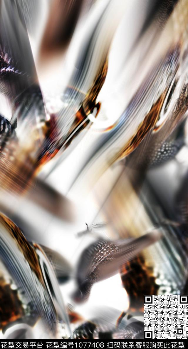 数码华亿平台民族风抽象数码印花华亿平台下载（图片编号: 1077408） - 瓦栏（Walan）