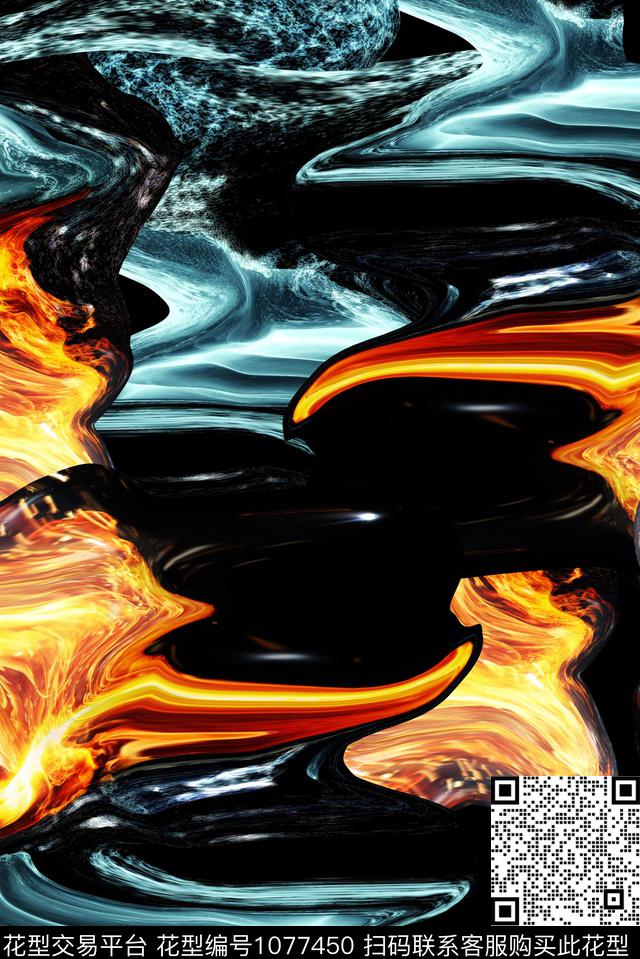 数码华亿平台抽象男装数码印花华亿平台下载（图片编号: 1077450） - 瓦栏（Walan）