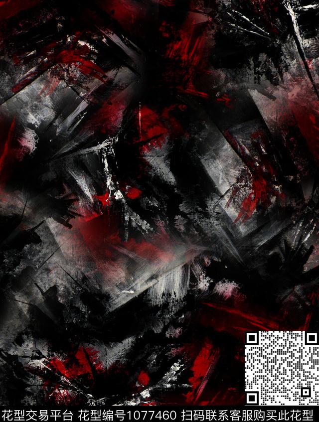 数码华亿平台抽象男装数码印花华亿平台下载（图片编号: 1077460） - 瓦栏（Walan）