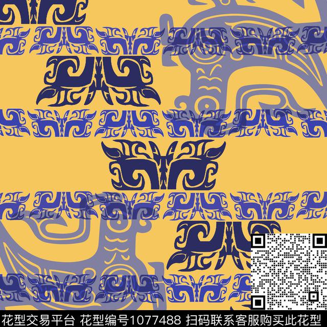 矢量吉祥图案古典花纹数码印花华亿平台下载（图片编号: 1077488） - 瓦栏（Walan）