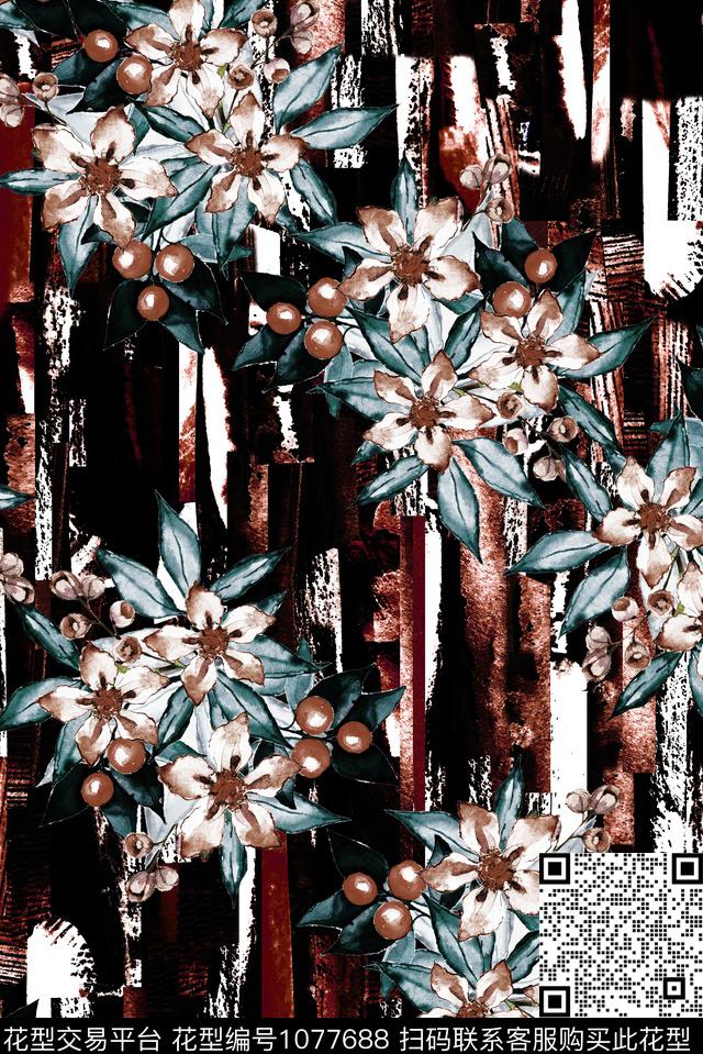 数码华亿平台花卉数码印花华亿平台下载（图片编号: 1077688） - 瓦栏（Walan）