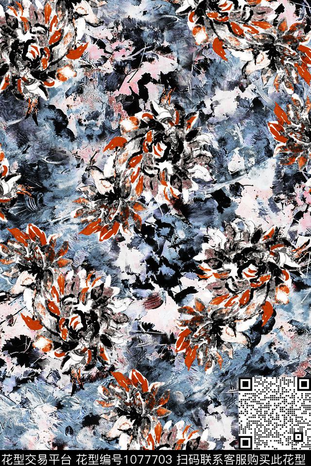 数码华亿平台花卉数码印花华亿平台下载（图片编号: 1077703） - 瓦栏（Walan）