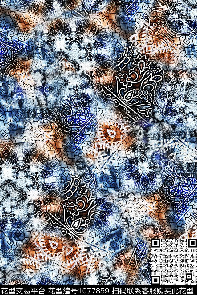 数码华亿平台民族风数码印花华亿平台下载（图片编号: 1077859） - 瓦栏（Walan）