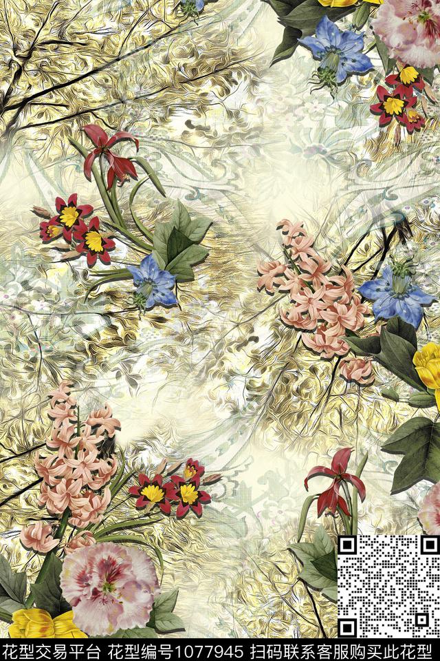 数码华亿平台肌理抽象数码印花华亿平台下载（图片编号: 1077945） - 瓦栏（Walan）