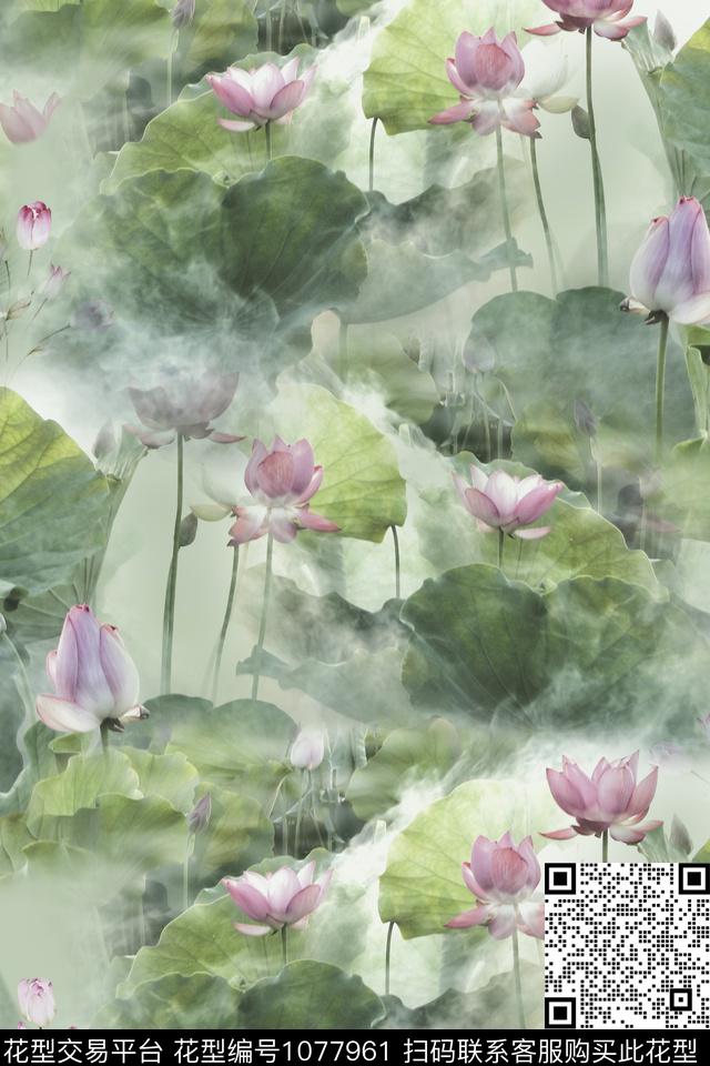 数码华亿平台荷花照片花卉数码印花华亿平台下载（图片编号: 1077961） - 瓦栏（Walan）