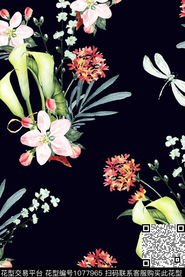 民族风花卉大牌风传统印花华亿平台下载（图片编号: 1077965） - 瓦栏（Walan）