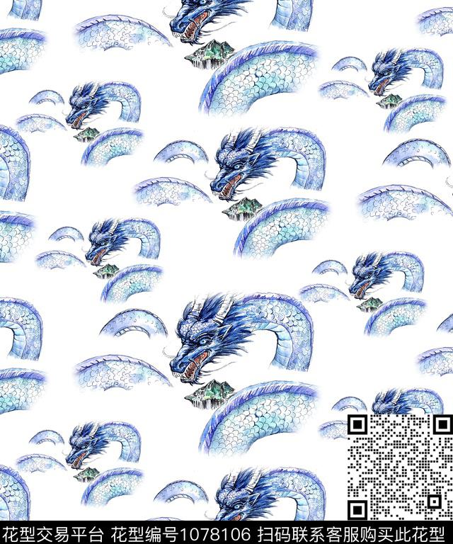 中国风水彩花卉手绘花卉数码印花华亿平台下载（图片编号: 1078106） - 瓦栏（Walan）