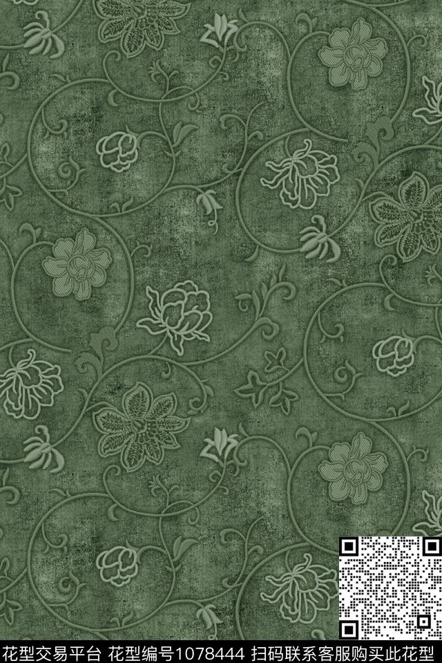 数码华亿平台民族风棉麻数码印花华亿平台下载（图片编号: 1078444） - 瓦栏（Walan）