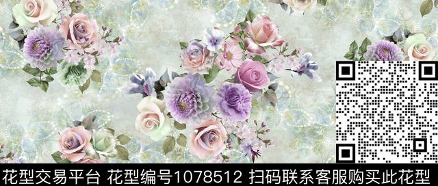 3D立体花卉绿植树叶数码印花华亿平台下载（图片编号: 1078512） - 瓦栏（Walan）