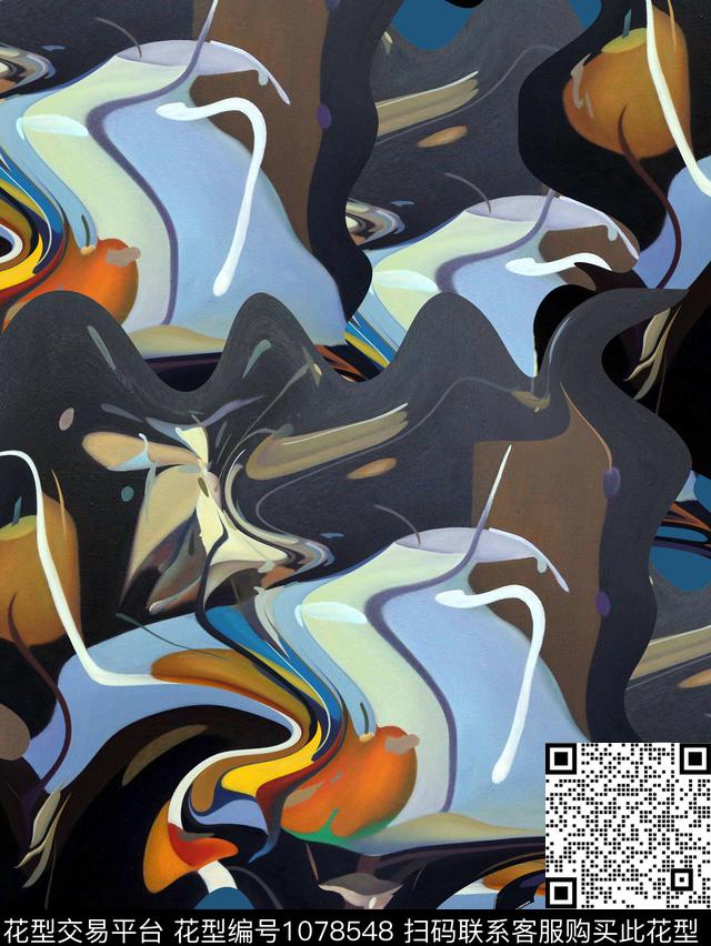 数码华亿平台抽象男装数码印花华亿平台下载（图片编号: 1078548） - 瓦栏（Walan）