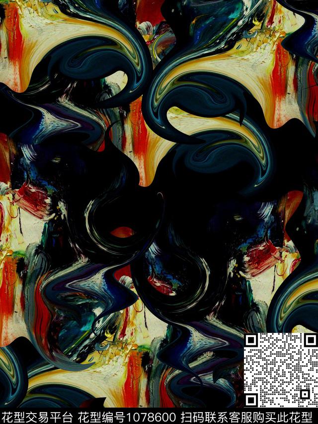 数码华亿平台抽象男装数码印花华亿平台下载（图片编号: 1078600） - 瓦栏（Walan）