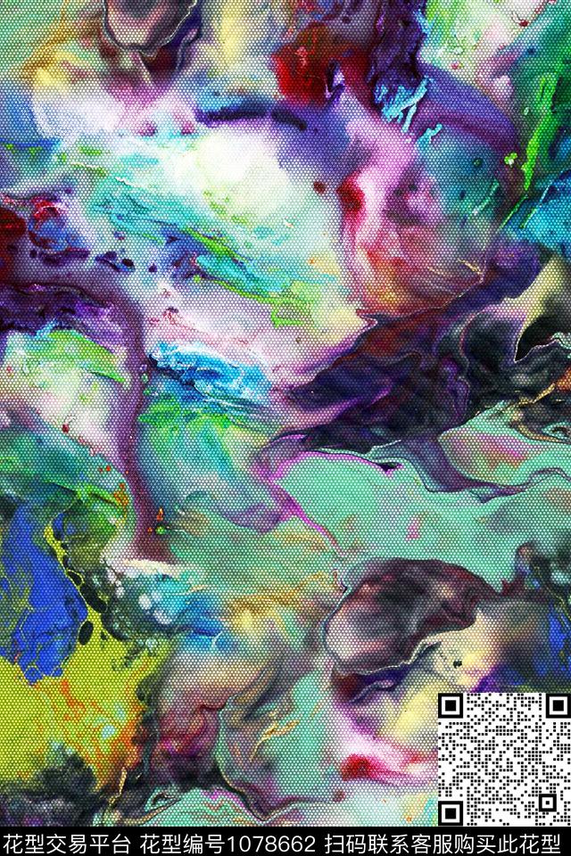 肌理抽象数码印花华亿平台下载（图片编号: 1078662） - 瓦栏（Walan）