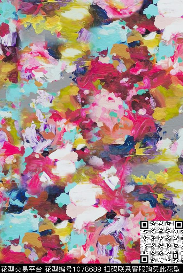 数码华亿平台抽象大牌风数码印花华亿平台下载（图片编号: 1078689） - 瓦栏（Walan）