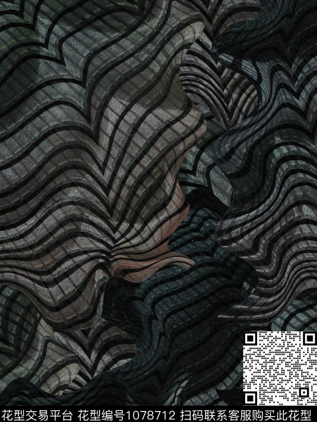 数码华亿平台抽象男装数码印花华亿平台下载（图片编号: 1078712） - 瓦栏（Walan）