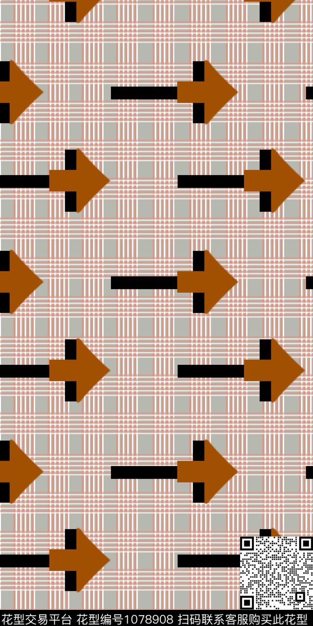 格子几何箭头传统印花华亿平台下载（图片编号: 1078908） - 瓦栏（Walan）