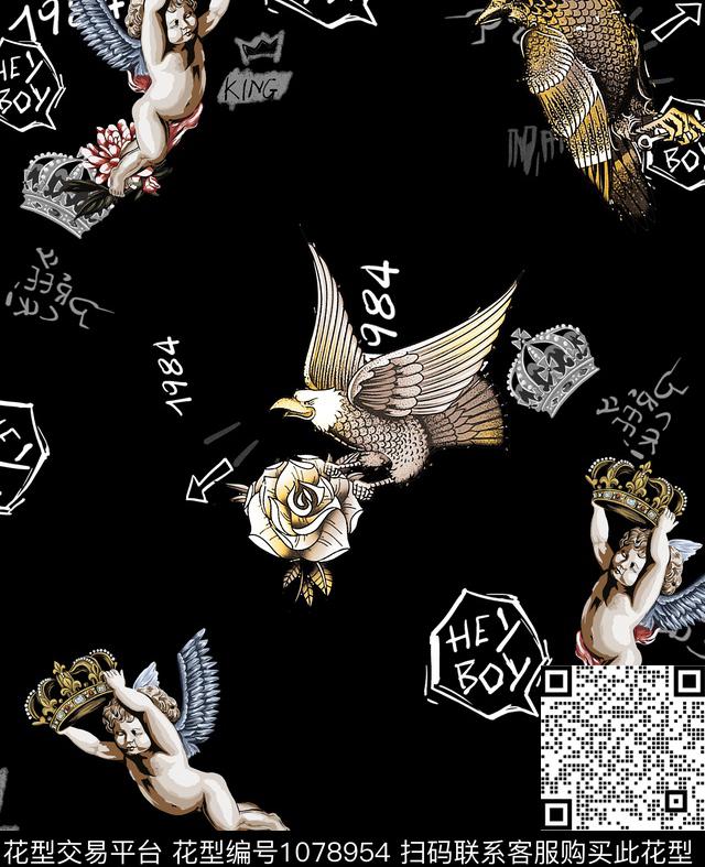 数码华亿平台抽象男装数码印花华亿平台下载（图片编号: 1078954） - 瓦栏（Walan）