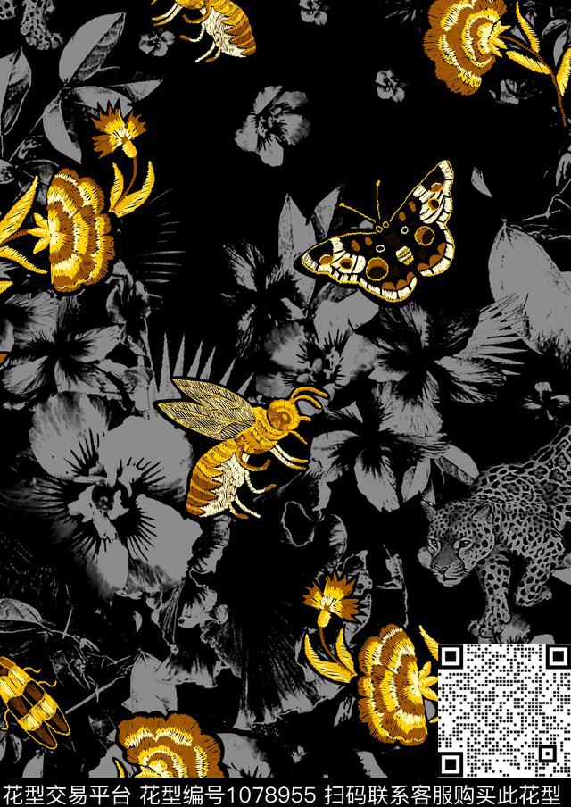 数码华亿平台抽象男装数码印花华亿平台下载（图片编号: 1078955） - 瓦栏（Walan）