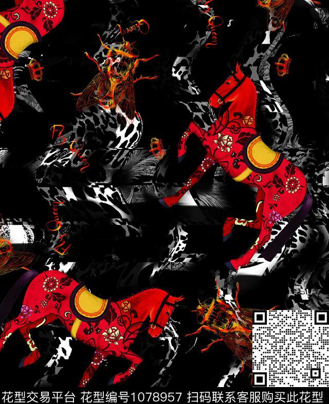 数码华亿平台抽象男装数码印花华亿平台下载（图片编号: 1078957） - 瓦栏（Walan）