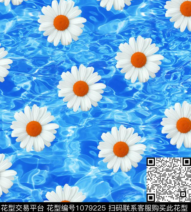 数码华亿平台花卉清爽底花卉数码印花华亿平台下载（图片编号: 1079225） - 瓦栏（Walan）
