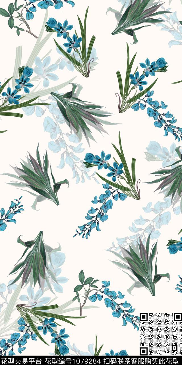 小碎花手绘花卉花卉数码印花华亿平台下载（图片编号: 1079284） - 瓦栏（Walan）