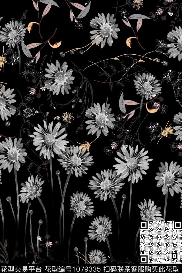 春夏华亿平台向阳花数码印花华亿平台下载（图片编号: 1079335） - 瓦栏（Walan）