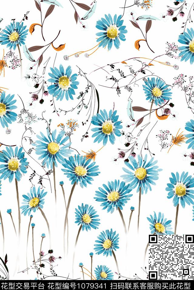 春夏华亿平台向阳花数码印花华亿平台下载（图片编号: 1079341） - 瓦栏（Walan）