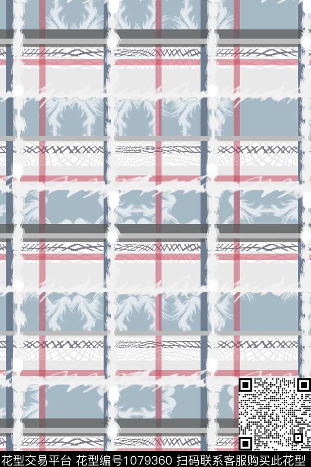 格子大衣几何传统印花华亿平台下载（图片编号: 1079360） - 瓦栏（Walan）