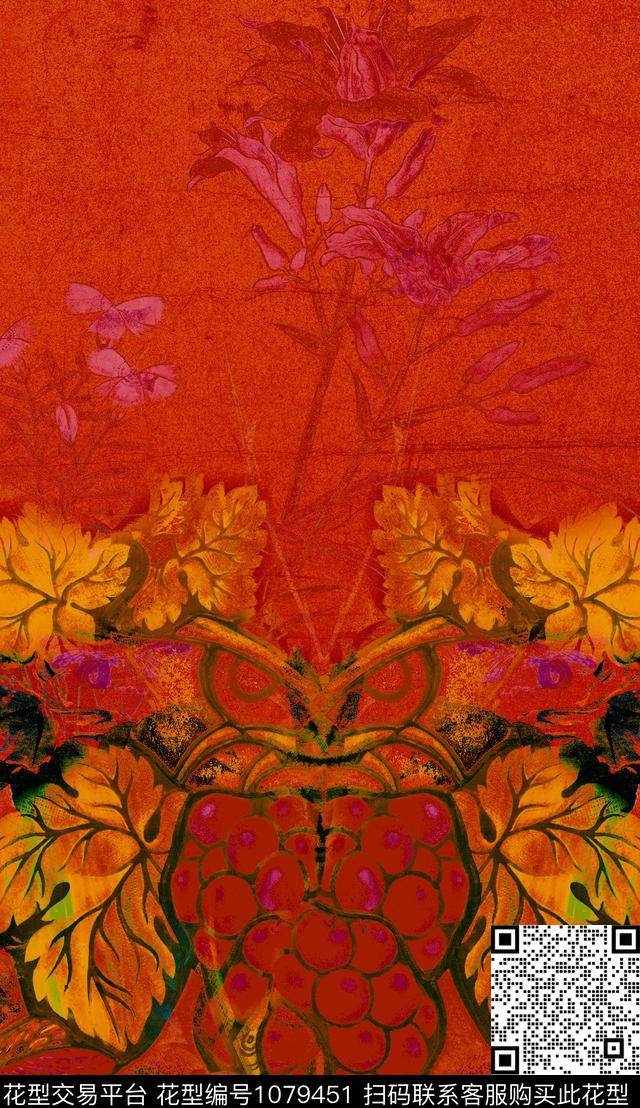 民族风定位花中国风数码印花华亿平台下载（图片编号: 1079451） - 瓦栏（Walan）