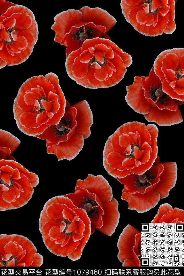 花卉女装年轻女性数码印花华亿平台下载（图片编号: 1079460） - 瓦栏（Walan）