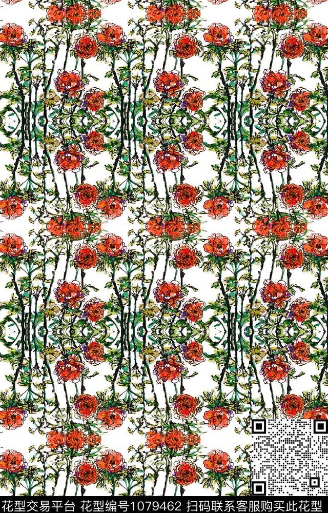 数码华亿平台植物花卉数码印花华亿平台下载（图片编号: 1079462） - 瓦栏（Walan）