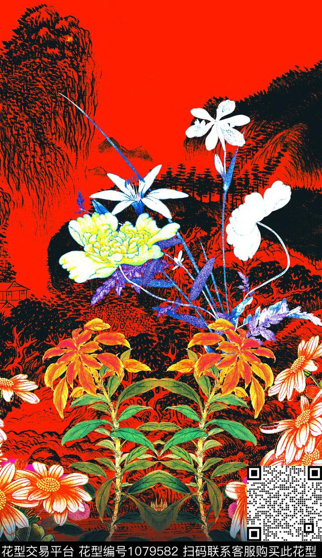 民族风定位花中国风数码印花华亿平台下载（图片编号: 1079582） - 瓦栏（Walan）