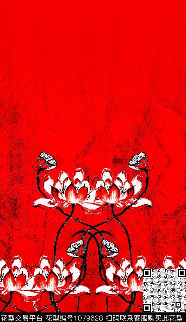 民族风定位花中国风数码印花华亿平台下载（图片编号: 1079628） - 瓦栏（Walan）