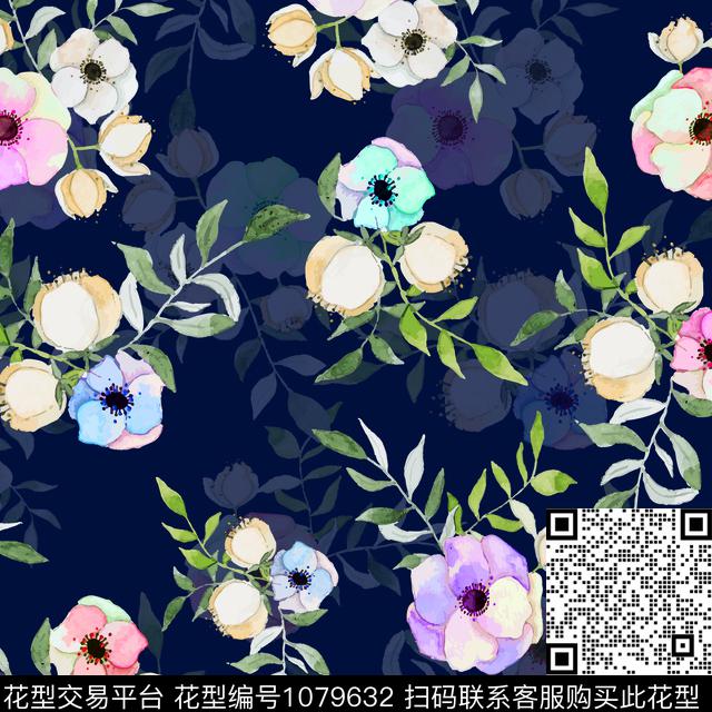 星空花卉1/2接数码印花华亿平台下载（图片编号: 1079632） - 瓦栏（Walan）