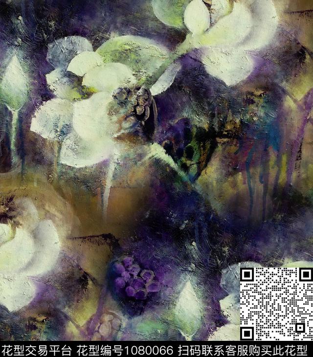 数码华亿平台花卉大牌风数码印花华亿平台下载（图片编号: 1080066） - 瓦栏（Walan）
