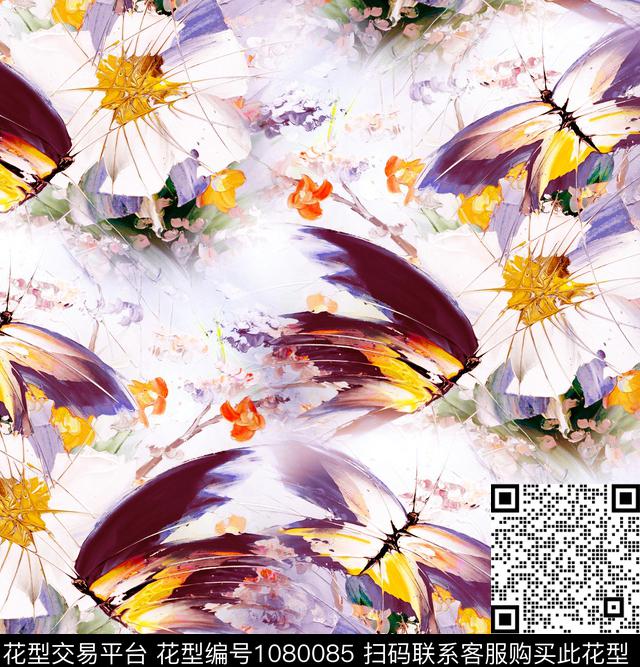 数码华亿平台花卉大牌风数码印花华亿平台下载（图片编号: 1080085） - 瓦栏（Walan）