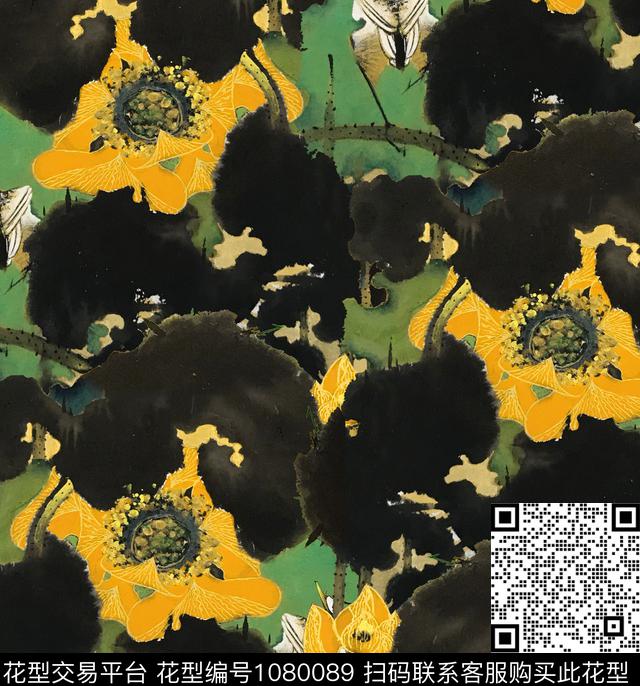 数码华亿平台花卉大牌风数码印花华亿平台下载（图片编号: 1080089） - 瓦栏（Walan）