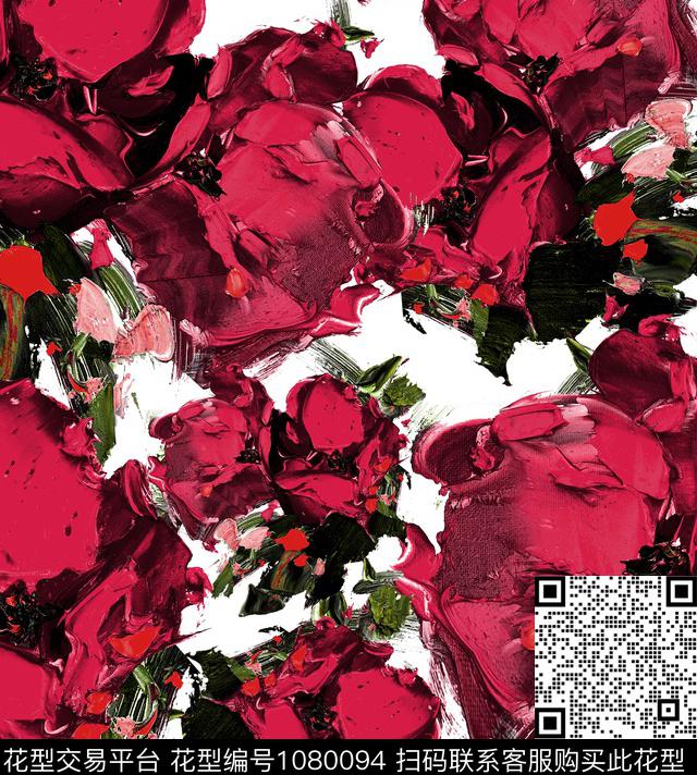 数码华亿平台花卉大牌风数码印花华亿平台下载（图片编号: 1080094） - 瓦栏（Walan）