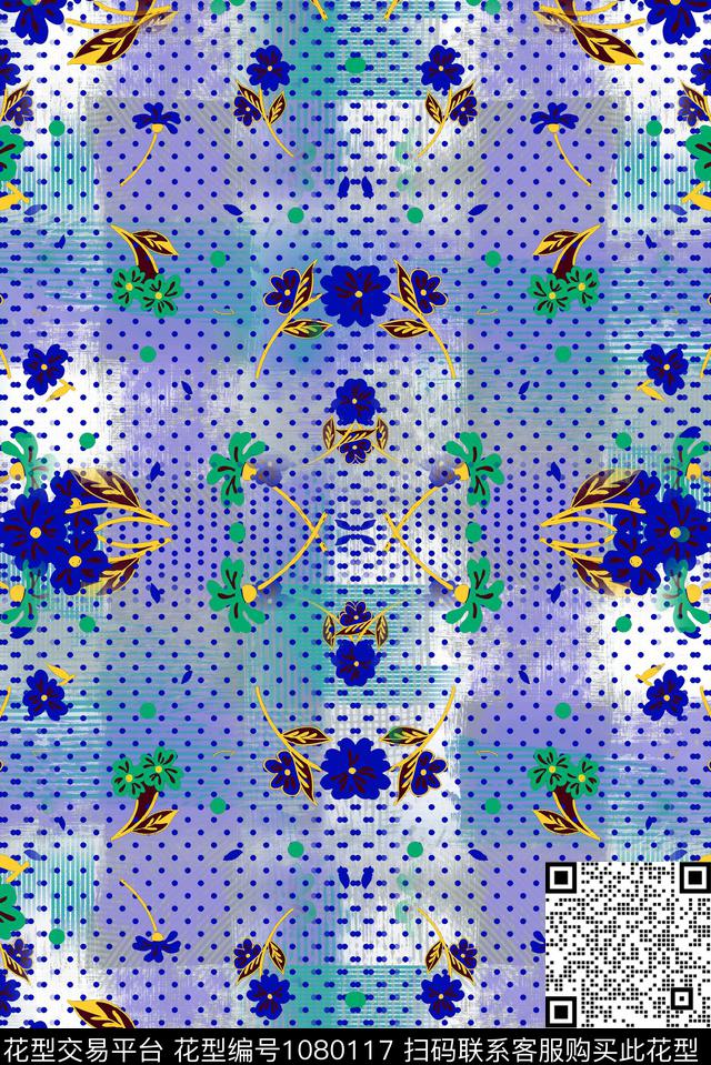 数码华亿平台小碎花花卉数码印花华亿平台下载（图片编号: 1080117） - 瓦栏（Walan）