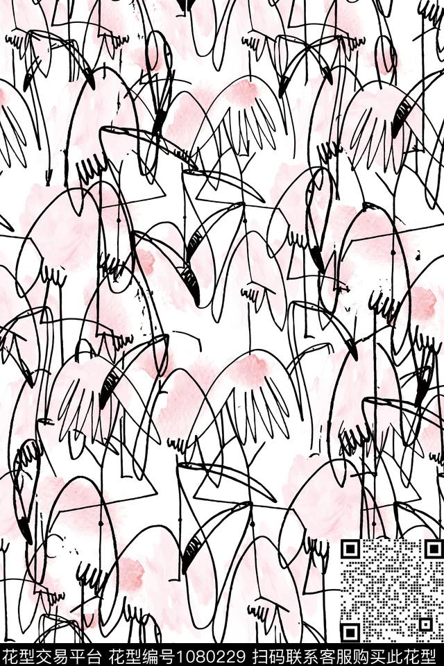 数码华亿平台仙鹤动物数码印花华亿平台下载（图片编号: 1080229） - 瓦栏（Walan）