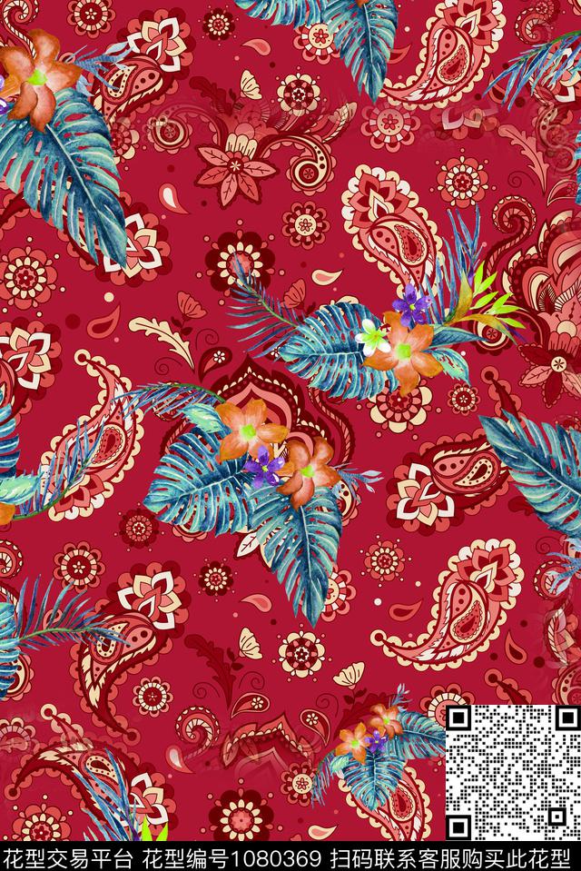 数码华亿平台民族风肌理数码印花华亿平台下载（图片编号: 1080369） - 瓦栏（Walan）