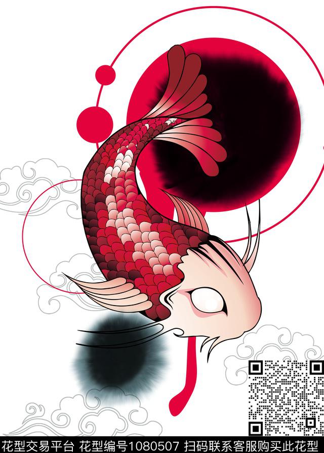 中国风创意水墨风数码印花华亿平台下载（图片编号: 1080507） - 瓦栏（Walan）