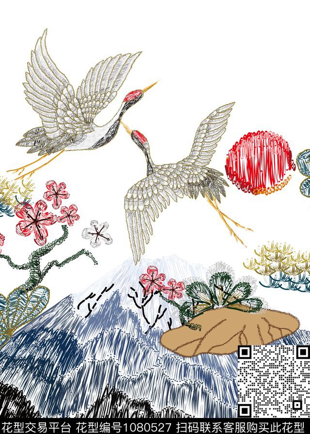 中国风创意水墨风数码印花华亿平台下载（图片编号: 1080527） - 瓦栏（Walan）